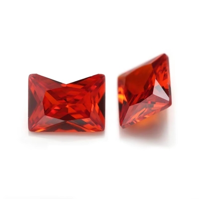 Fabrique en gros de pierres précieuses couleur Moissanite Rectangle 3A 5A Loose Cube Zirconia pierres 4ct Pour Moissanite Ring