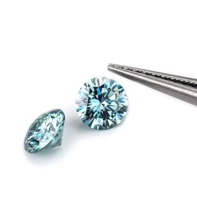 Grosserie GRA Moissanite Gris Rose Jaune Champagne Bleu Vert Ronde moissanite découpée en vrac diamant pour la fabrication de bijoux