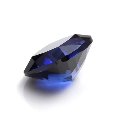 Coupe de coussin de pierre de saphir synthétique de moissanite unique 34# bleu corindon pierre précieuse en vrac pour la fabrication de bijoux