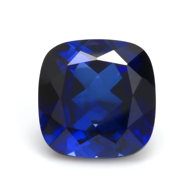 Coupe de coussin de pierre de saphir synthétique de moissanite unique 34# bleu corindon pierre précieuse en vrac pour la fabrication de bijoux