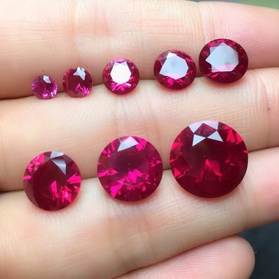 Style vintage Ruby Moissanite de forme de poire de corindon synthétique 2x3 mm à 10x14 mm pierre précieuse en vrac pour la fabrication de bijoux