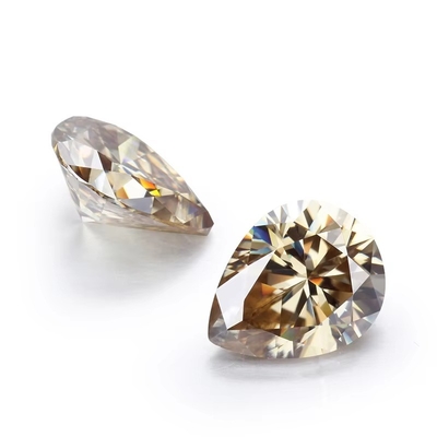 Moissanite de corindon synthétique Diamant jaune clair Champagne poire Loose Moissanite pierres pour anneau
