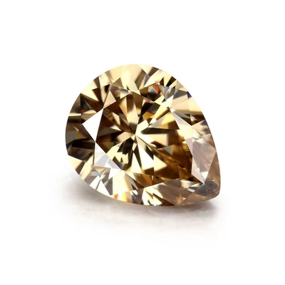 Moissanite de corindon synthétique Diamant jaune clair Champagne poire Loose Moissanite pierres pour anneau