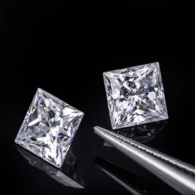 La princesse coupée libre GRA Moissanite Diamant D VVS1 Moissanite de forme carrée