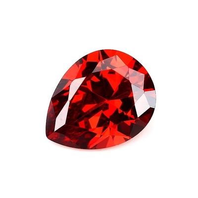 Anneaux de fiançailles en moissanite vintage pierres précieuses en vrac de différentes couleurs forme de poire 6x4mm Zirconia cube synthétique