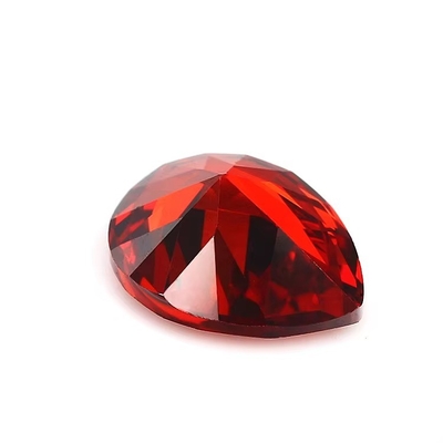 Anneaux de fiançailles en moissanite vintage pierres précieuses en vrac de différentes couleurs forme de poire 6x4mm Zirconia cube synthétique