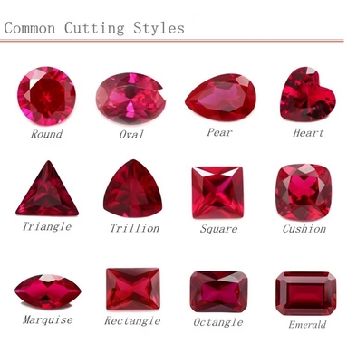 Princesse coupe carrée rubis synthétique 5# Corindon pierre précieuse moissanite pour les alliances