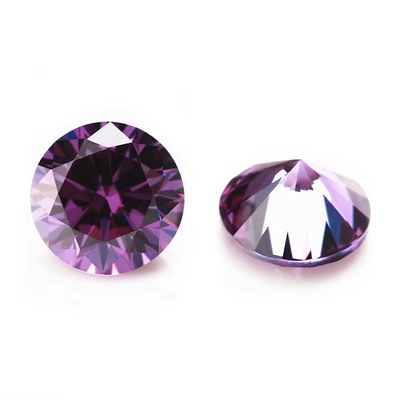 Pièces en gros 3A Couleur Cz Petite taille Ronde Coupe de 0,8 mm à 3 mm Pierre précieuse en vrac Cubique synthétique Zirconia à vendre