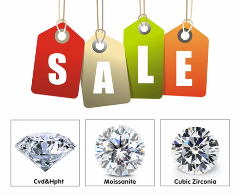 gros de moissanite en gros de petite taille moissanite découpée en rond 0,8 mm- 3 mm Blanc D moissanite diamant VVS1 par carat pour bijoux Hip Hop