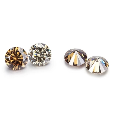 Certificat GRA 1ct Taille ronde 6,5 mm VVS1 Moissanite en vrac Diamant en blanc Rose Jaune Champagne Bleu Vert pour bijoux