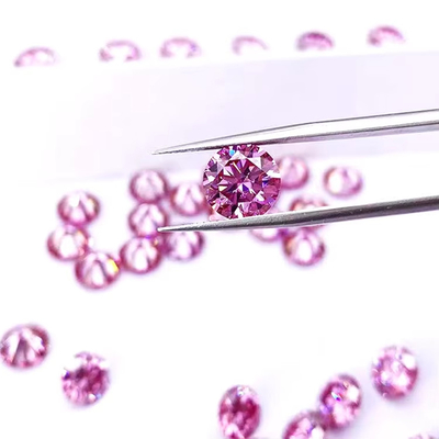 Certificat GRA 1ct Taille ronde 6,5 mm VVS1 Moissanite en vrac Diamant en blanc Rose Jaune Champagne Bleu Vert pour bijoux