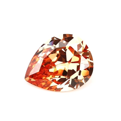 Couleur champagne Zircon pierre précieuse en vrac forme de poire 10x8 mm Zirconia synthétique cubique Moissanite