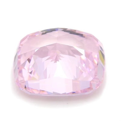 Pièces de coupe sur glace 4K Cz Pièces de couleur rose Forme de coussin 7x6mm 10x8mm Pierre précieuse lâche Zirconia cubique synthétique