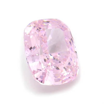 Pièces de coupe sur glace 4K Cz Pièces de couleur rose Forme de coussin 7x6mm 10x8mm Pierre précieuse lâche Zirconia cubique synthétique