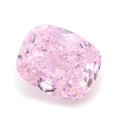 Pièces de coupe sur glace 4K Cz Pièces de couleur rose Forme de coussin 7x6mm 10x8mm Pierre précieuse lâche Zirconia cubique synthétique