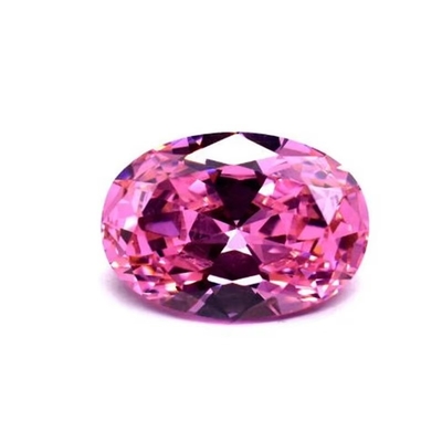 Boucles d'oreilles en moissanite pierres précieuses rose Peridot grenat Jaune pierres cz Forme ovale 12x10mm zirconium cube synthétique pour anneau