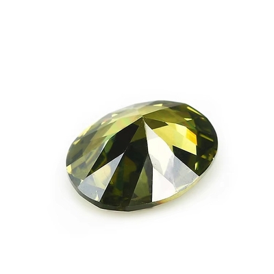 Boucles d'oreilles en moissanite pierres précieuses rose Peridot grenat Jaune pierres cz Forme ovale 12x10mm zirconium cube synthétique pour anneau
