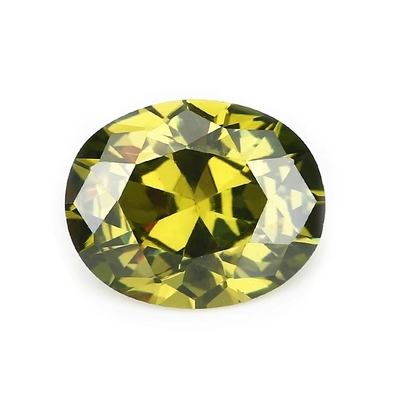 Boucles d'oreilles en moissanite pierres précieuses rose Peridot grenat Jaune pierres cz Forme ovale 12x10mm zirconium cube synthétique pour anneau