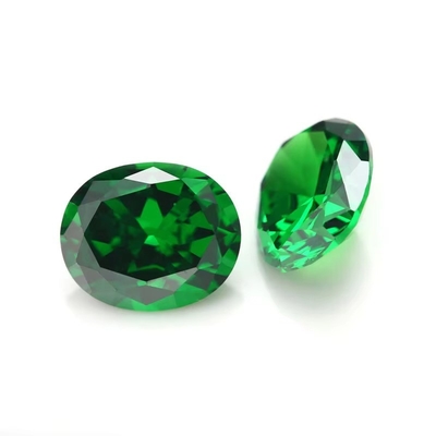 Boucles d'oreilles en moissanite pierres précieuses rose Peridot grenat Jaune pierres cz Forme ovale 12x10mm zirconium cube synthétique pour anneau