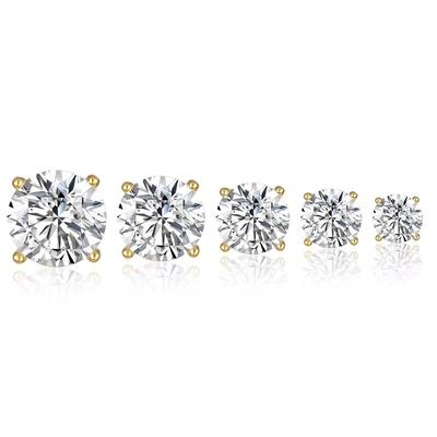 Boucles d'oreilles de mode coréennes bijoux 925 argent classique classique boucles d'oreilles en diamant unique 2-10 mm boucles d'oreilles en zirconie pour femmes