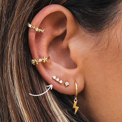 925 Sterling Silver Jewelry en gros Minimaliste Petit 925 Sterling Silver Zircon Stud Boucles d'oreilles ornées Boucles d'oreilles pour femmes