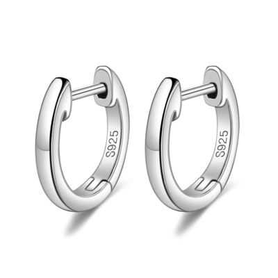 En or plaqué 925 Sterling Silver Plain Cuff Boucle d'oreille Or Vermeil Hoop Huggie Petite Boucle d'oreille Jeu de femme