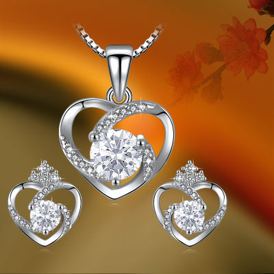 Les ensembles des bijoux 0.14oz de 19X15MM pour des femmes ont plaqué l'ensemble nuptiale de bijoux