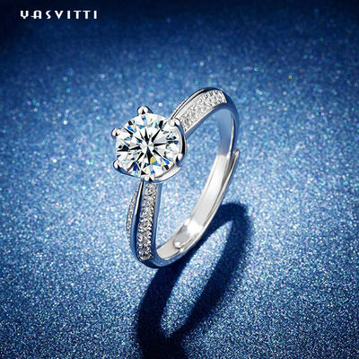 ODM de 0.07oz 0.57in Sterling Silver Faith Ring autour d'anneau coupé de zircon