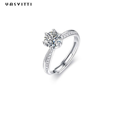 ODM de 0.07oz 0.57in Sterling Silver Faith Ring autour d'anneau coupé de zircon
