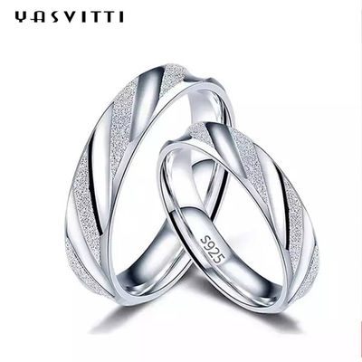 2.11g GV d'anneau de Sterling Silver Rings Silver Engraved de solide du festival 19mm