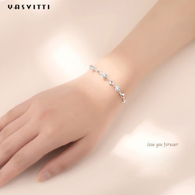 ODM argenté de bracelet de coeur de 7.9in 4.6g Sterling Silver Jewelry Bracelets Sterling