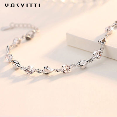 ODM argenté de bracelet de coeur de 7.9in 4.6g Sterling Silver Jewelry Bracelets Sterling