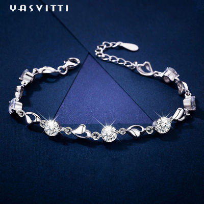 ODM argenté de bracelet de coeur de 7.9in 4.6g Sterling Silver Jewelry Bracelets Sterling