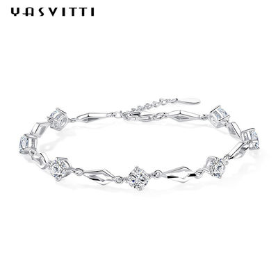 19.5cm ODM argenté d'or de bracelet de coeur d'amour de bracelet de glisseur de 5 grammes