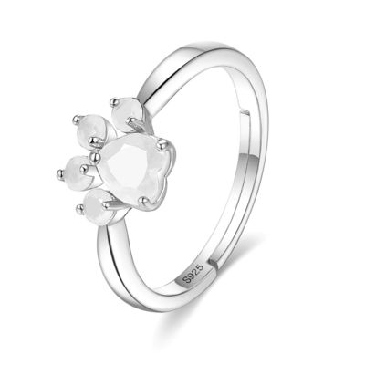 0.9cm anneaux de griffe de chat d'or de Sterling Silver Jewelry Rings 10k de 2,05 grammes