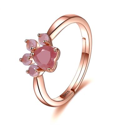 0.9cm anneaux de griffe de chat d'or de Sterling Silver Jewelry Rings 10k de 2,05 grammes