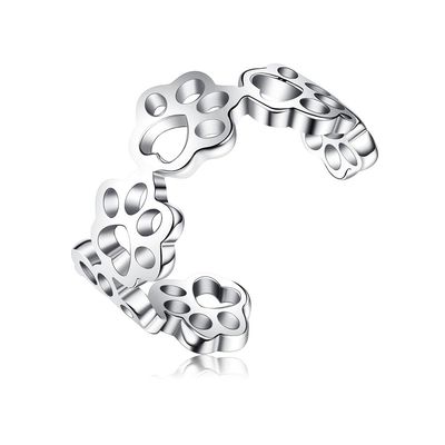 Hommes de la patte S925 Sterling Silver Opening Ring Fashion d'animal familier et anneaux de femmes