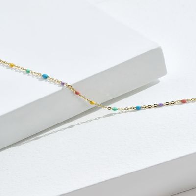 21.2cm bracelet S925 de zircon de Sterling Silver Rainbow Bracelet Unisex de 0,8 grammes