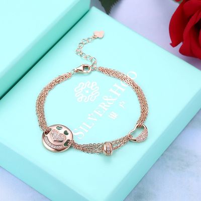 Bracelets de Rose Gold Sterling Silver Jewelry