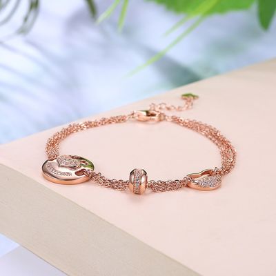 Bracelets de Rose Gold Sterling Silver Jewelry
