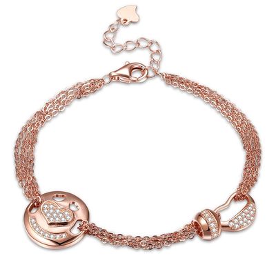 Bracelets de Rose Gold Sterling Silver Jewelry