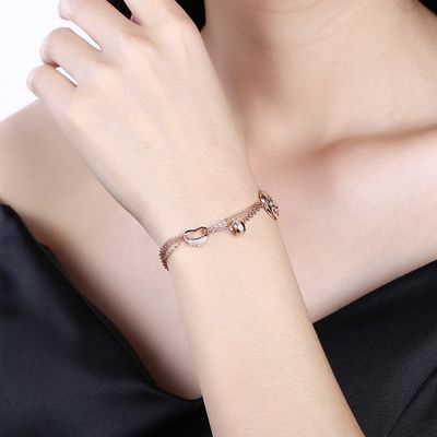 Bracelets de Rose Gold Sterling Silver Jewelry