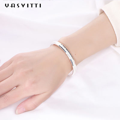 le bracelet réglable de charme de 0.08oz 2in du bracelet S925 des femmes argentées solides d'OEM