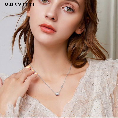ODM à chaînes argenté de Bohème de collier de chaîne de zircon de 0.06oz 8.1x7.4x7.4mm