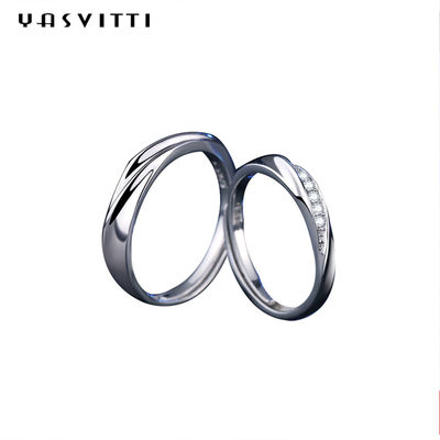 anneau tordu à la mode de bande de 0.7in 0.06oz Sterling Silver Jewelry Rings Mother