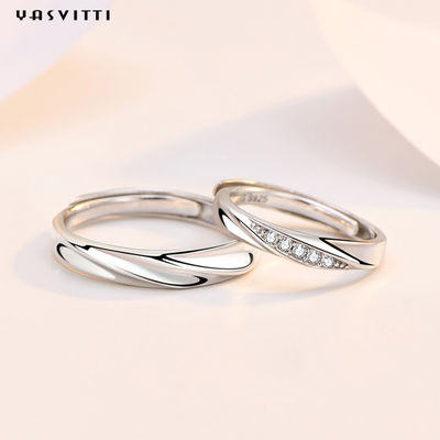 anneau tordu à la mode de bande de 0.7in 0.06oz Sterling Silver Jewelry Rings Mother