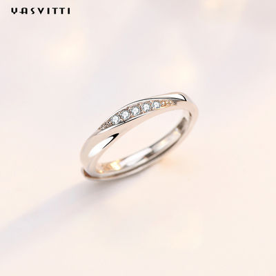 anneau tordu à la mode de bande de 0.7in 0.06oz Sterling Silver Jewelry Rings Mother