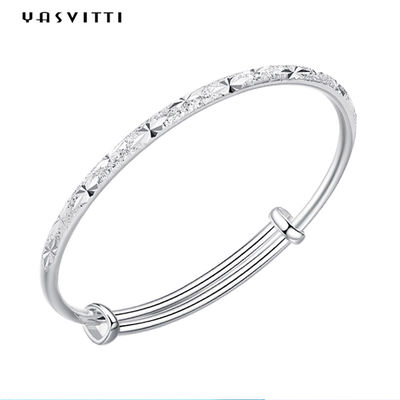 le bracelet réglable des femmes de traction de 9.84in 0.16oz Sterling Silver Jewelry Bracelets Push