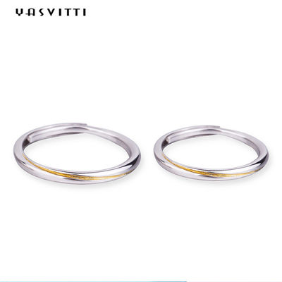GV de l'alliance S925 Sterling Silver Couple Rings de 0.21cm 0.07oz Mobius