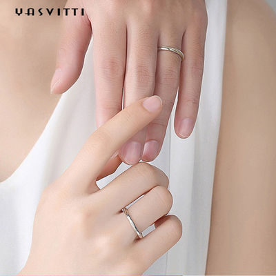 GV de l'alliance S925 Sterling Silver Couple Rings de 0.21cm 0.07oz Mobius